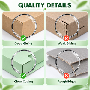 Boîte en carton pliable personnalisée blanche en gros pour emballage cadeau de Noël avec petite ligne de déchirement - Product Image 5