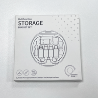 Support magnétique pour téléphone portable, câble de charge rapide Type-C 3A, kit de stockage de carte SIM, boîte de rangement, conducteur en cuivre pur tressé