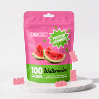 Gummies de protéines de lactosérum OEM, véganes, naturelles, acides aminés, nutrition sportive, complément énergétique, créatine, BCAA, gummies de protéines de lactosérum
