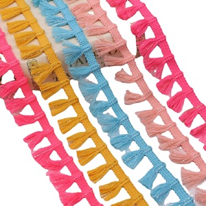 3 cm Largeur Polyester Coton Tassel Dentelle Colorée Métallique Doré <span class=keywords><strong>Frange</strong></span> <span class=keywords><strong>Balai</strong></span> pour Literie Rideaux Téléphones Cellulaires Accessoires - Product Image 2