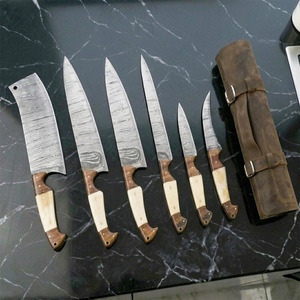High Quality 5-Piece Ambidextrous 67-Layer Damascus Steel Kitchen <b>Knife</b> <b>Set</b> with Wooden Handles for Professional Chefs-Luxury - Product Image 2