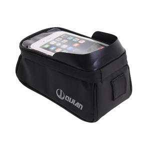 Bolsa para Tubo Superior de Bicicleta Dujian, Negra, Impermeable, con Pantalla Táctil para Teléfono, de Gran Capacidad, para Almacenamiento en la Barra Transversal del Asiento - Product Image 1