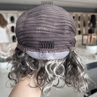 Nouvelle perruque monofilament couleur unie, nouée à la main, avec cuticules alignées, trame ouverte, mono-top, cheveux européens, petites perruques transparentes