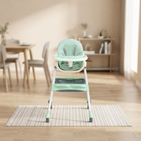 Chaise haute pliable multifonctionnelle pour bébé Clafbebe avec structure anti-renversement, chaise haute stable pour bébé de 0 à 36 mois