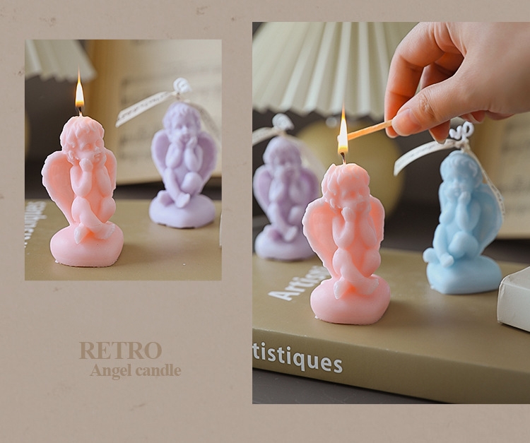 AROMA HOME Paraffin Wax Taper Candles Aromatherapy Retro Angel Scented 8