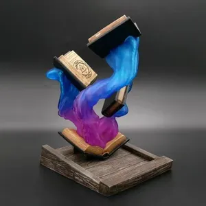 Personnalisé en gros peint à la main jeu de société rétro de haute qualité personnalisé résine ancien sort magique grand livre en forme de tour de dés - Product Image 3