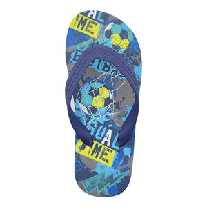 Wholesale Boys Football <b>Flip</b> <b>Flops</b> Custom Soccer Print Beach Sandals Non Slip <b>Sports</b> Style Summer Slippers - Product Image 2