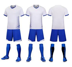 Venta directa de fábrica, venta al por mayor, camisetas de fútbol de manga corta con cuello redondo para hombre, estampado a rayas/degradado/bloqueo de Color 100% - Product Image 2
