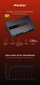 Amplificateur DSP audio pour <span class=keywords><strong>voiture</strong></span> PZ-X6800S 10 canaux, <span class=keywords><strong>500W</strong></span> RMS, pour une mise à niveau de système audio haut de gamme, prise en charge Plug&Play - Product Image 5