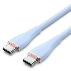 Cable USB 2.0 Tipo-C 100W, 480Mbps, 1m, Azul - Conexión Rápida para Dispositivos y Carga Eficiente. - Product Image 1