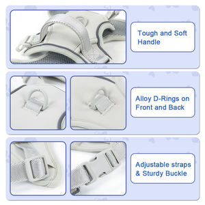 Harness Anjing Neoprena Empuk, Nyaman, Bernapas, Dapat Disesuaikan, Reflektif, dengan Logo Kustom untuk Jalan-Jalan Hewan Peliharaan di Luar Ruangan - Product Image 5