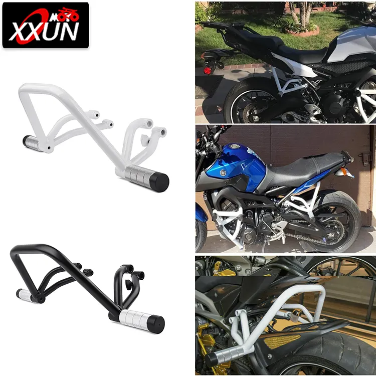 XXUN-Protector de clavija de pasajero trasero para motocicleta, barra de choque para Yamaha MT09 FZ09 Tracer, 2013-2020