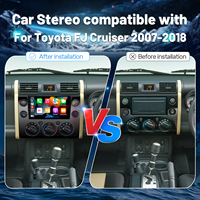 Autoradio Android 9 pouces écran tactile Wifi Mirror Link Carplay GPS Navigation Lecteur DVD de voiture pour Toyota FJ Cruiser 2007-2018