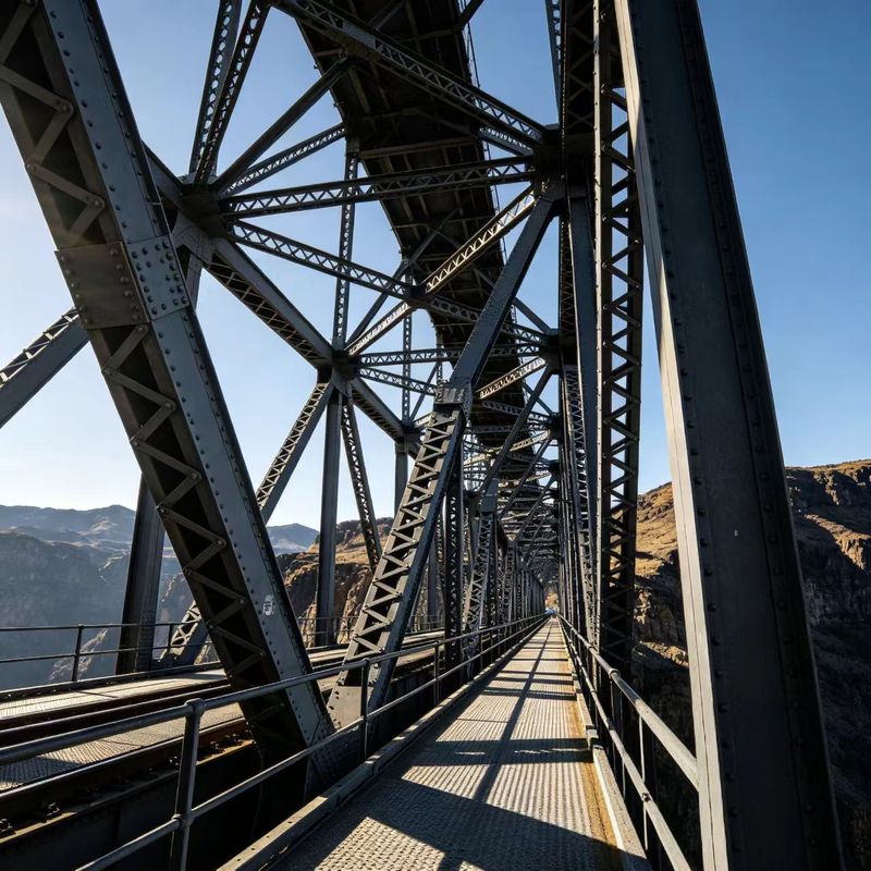 Large Span Riveted Steel Bridge Anti