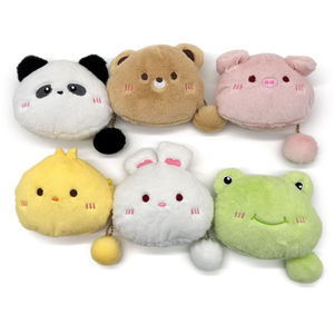 Portamonete in peluche a forma di animale 12x13cm, morbido e carino, per bambini e ragazze - Product Image 1
