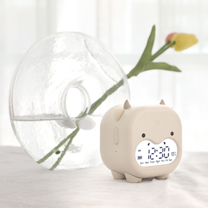 Sveglia per Bambini a Forma di Mucca Cartoonesca con Luce Notturna, Controllo Vocale, Display LED e Orologio Digitale <span class=keywords><strong>da</strong></span> <span class=keywords><strong>Comodino</strong></span> - Product Image 4