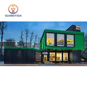 Low Cost Glass Prefab Mobile Flat Pack Coffee Shop Container Prefab House <strong>Reviews</strong> - Product Image 1