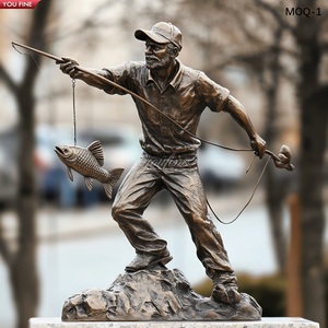 <span class=keywords><strong>Statua</strong></span> dell'<span class=keywords><strong>uomo</strong></span> di pesca in bronzo a grandezza naturale personalizzata - Product Image 2