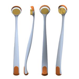 Limpiador de <span class=keywords><strong>Lengua</strong></span> de Doble Cara de Goma Suave con Mango de Plástico Antideslizante, Ecológico, Libre de BPA, con Logotipo Personalizado por Impresión Láser - Product Image 1