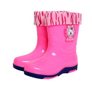 Bottes de pluie pour enfants, garçons et filles, chaussures aquatiques style étudiant, en caoutchouc imperméable, antidérapantes - Product Image 3