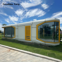 Kawagebo-Capsule conteneur commercial de luxe préfabriqué moderne de 40 pieds, petite maison, capsule spatiale, 2 chambres à coucher