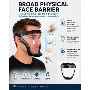 Protector Facial Transparente Antivaho ascavs con Cobertura Total y Banda Ajustable para Polvo, Residuos y Trabajo al Aire Libre - Product Image 1