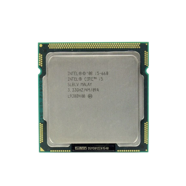 For I5-660 Desktop Processor 2 Cores 4 Threads 3.33GHz Base 3.60GHz Turbo LGA 1156 4MB Cache 73W 64-Bit
