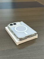 Étui de téléphone magnétique transparent en TPU+PC anti-jaunissement, protection intégrale, pour iPhone 18 Fold Duo