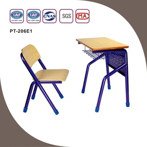 Aoyasi PT-206E1 Modern Design School Wooden and Metal Middle High Students <b>Desk</b> Chair Set PT-206E1 Student <b>Desk</b> Single <b>Desk</b> and - Product Image 2