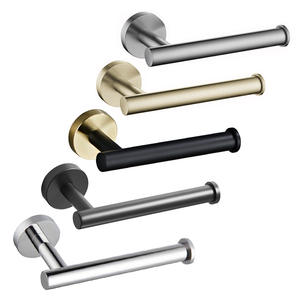 Porte-papier toilette mural moderne en alliage de zinc pour cuisine et salle de bain, porte-mouchoirs noir suspendu - Product Image 4