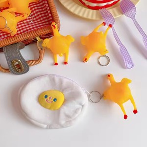 Porte-clés balle anti-stress drôle drôle de poule pondeuse porte-clés créatif drôle parodie Gadgets délicats jouet poulet porte-clés porte-clés - Product Image 2