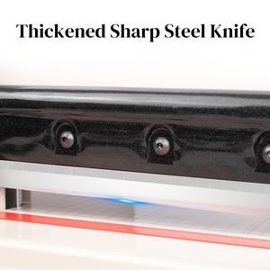 Coupe-papier et trancheuse manuelle professionnelle <span class=keywords><strong>A3</strong></span> robuste avec base à grille transparente et calibre arrière réglable, modèle Quanheng 858 <span class=keywords><strong>A3</strong></span> - Product Image 3