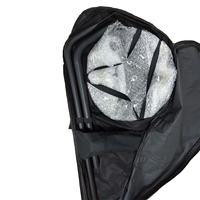 4 ruedas portátiles de mano debajo del poste de inspección del vehículo con espejo altamente reflectante y luz LED