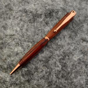 Penna a sfera in legno di sandalo eco-friendly lucidata a mano personalizzabile legno noce ebano botti penna