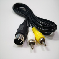 Cable AV de 1.8M para Consola Sega Genesis 1 MD1, Cable de Audio y Video RCA Amarillo y Blanco, Cable Compuesto RCA para TV