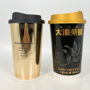 Vaso de Papel Desechable Personalizado de Pared Simple o Doble para Café, 8oz 12oz, con Tapas para Envasado Ecológico de Bebidas - Product Image 2