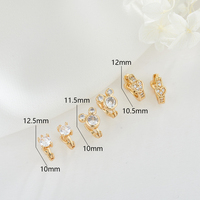 Pendientes de Aro Huggie de Latón Chapado en Oro de 14K con Zirconia Redonda y Corazón de Mickey, Joyería de Moda Linda para Niñas, ¡Gran Oferta!