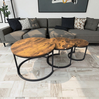Table basse pliable à 3 niveaux en métal et bois, durable, moderne, personnalisable, facile à nettoyer, garantie 3 ans, meubles pour la maison, salons
