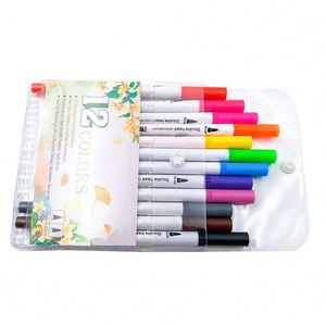 ปากกามาร์คเกอร์แบบหัวคู่ 18 24 36 100 สี สำหรับวาดเส้นละเอียด สเก็ตช์ ระบายสีน้ำ พร้อมหัวปากกาแบบ Fineliner - Product Image 2