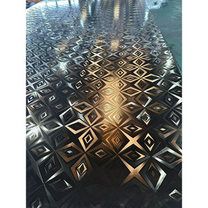 Pannello e Rivestimento Murale in Fibra di Carbone di Bambù con Texture Metallica / Pannello in Legno Impiallacciato e Cristallo di Carbonio - Product Image 1