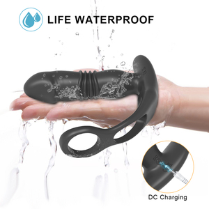 <span class=keywords><strong>Stimolatore</strong></span> Prostatico e Anello Penieno con Controllo App, 9 Modalità <span class=keywords><strong>di</strong></span> Spinta e Vibrazione, Plug Anale per Uomini - Product Image 4