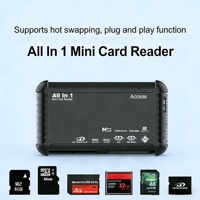 Lector de Tarjetas de Memoria 6 en 1, Adaptador Universal de Alta Velocidad, Lector de Tarjetas Externo SD SDHC M2 MMC XD CF TF MP3
