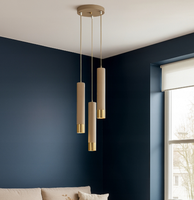 JACKSUN Suspension LED de luxe nordique, barre longue, spots cylindriques, luminaire suspendu pour salle à manger et îlot de cuisine
