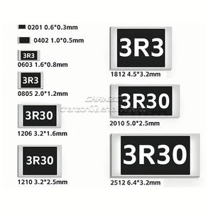 Ban đầu 0201 0402 0603 0805 1206 2010 SMD điện trở số không 10 44 51 80 310 410 500 520 580 1K 1.5k 10K ohm r050 6r80 R33 điện trở - Product Image 2