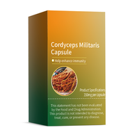 Capsules de Cordyceps Militaris Changxing en marque privée OEM, 350 mg, complément immunitaire