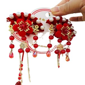 Childrens Hair <b>Clips</b> Girls <b>Bow</b> Hair Accessories Red New Year Headdress Plush Pointed Nose <b>Clip</b> For Women Wholesale - Product Image 5