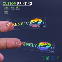 Etiqueta Holográfica Transparente con Recubrimiento de Laminación Impresa en Fábrica, Hoja de Etiquetas Holográficas PET Transparentes Personalizadas
