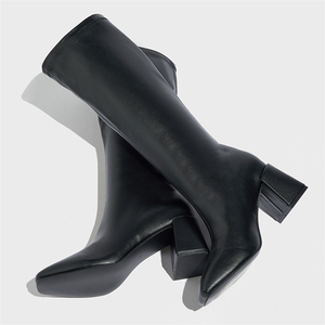 Botas de Cuero Estilo Western para Mujer, Diseño de Punta Cuadrada, Transpirables, Antideslizantes, para Otoño e Invierno, Fábrica XSD - Product Image 5