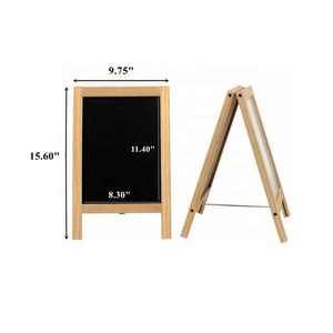 Tableau double face autoportant <span class=keywords><strong>en</strong></span> bois, tableau noir et tableau blanc, pour menu <span class=keywords><strong>de</strong></span> table, mariage, dessin d'enfants, signalisation - Product Image 6