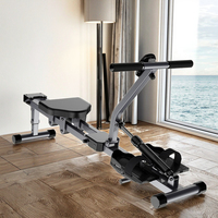Entrenador de Deportes de Fitness para uso doméstico, máquina de remo de resistencia hidráulica de doble pista, entrenador de remo Abdominal